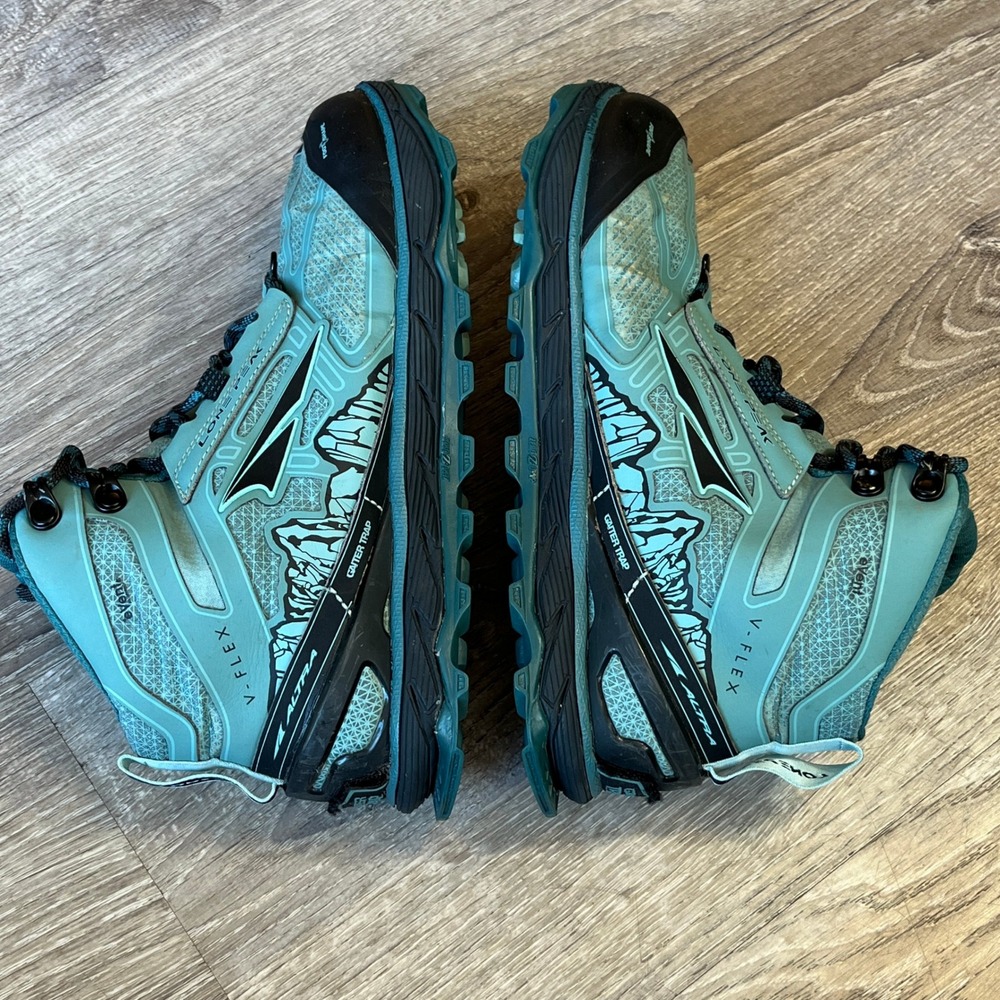 Altra Lone Peak 4 Mid RSM Teal Waterproof Hiking Trail Shoes Womens 8.5 ALW1855N
